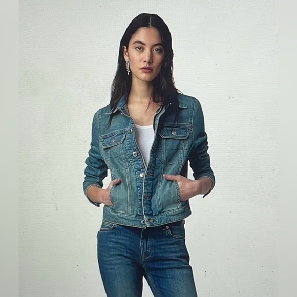 Zadig & Voltaire jacket denim “Kioky” sz small WFCT3403F - Picture 1 of 10